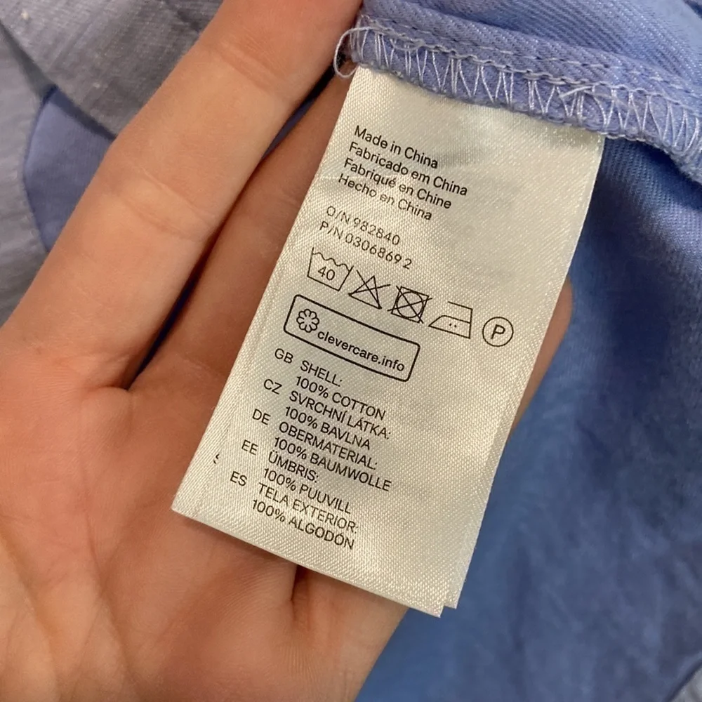 H&M Blue Button Down Tunic Dress Medium​​​ - Picture 15 of 15